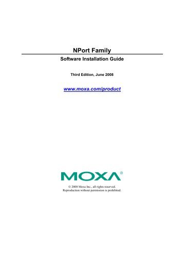 NPort Software Guide v2 - Moxa