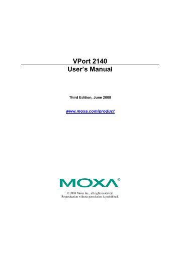 VPort 2140 User's Manual - Moxa