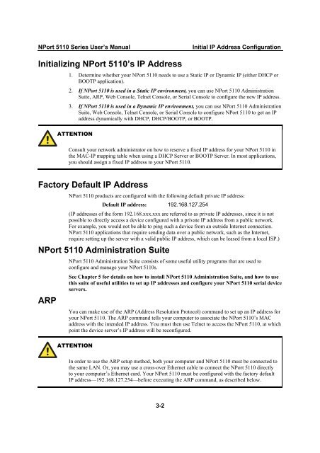 NPort 5110 User's Manual - Moxa