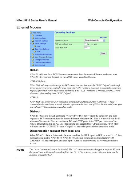 NPort 5110 User's Manual - Moxa