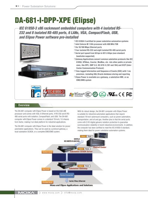 DA-681-I-DPP-XPE (Elipse) - Moxa