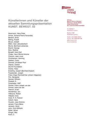 Künstlerliste (PDF)