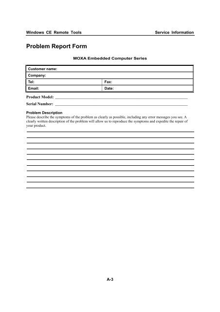 Windows CE Remote Tools for MOXA's Embedded Computers