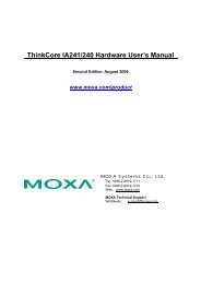 ThinkCore IA241/240 Hardware User's Manual - Moxa