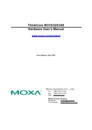 ThinkCore W315/325/325 User's Manual - Moxa