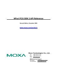 NPort PCG SDK 2 API Reference - Moxa