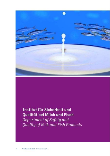Jahresbericht Annual Report 2008 - Max Rubner-Institut - Bund.de