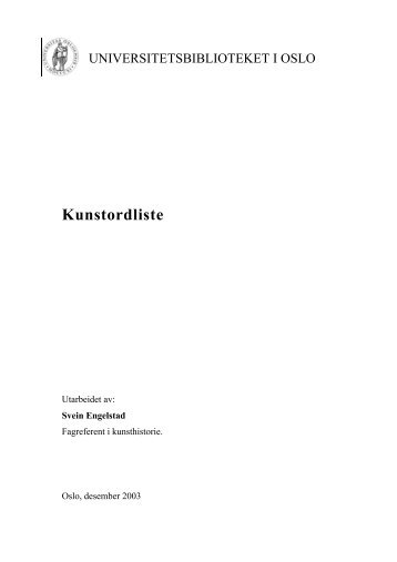 Kunstordliste