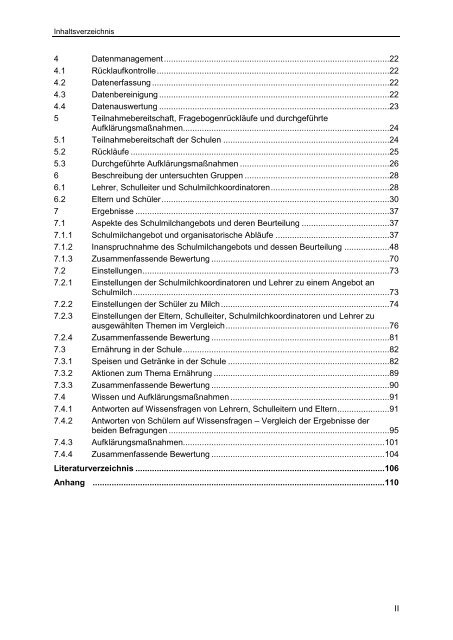 Einflussfaktoren auf die Nachfrage nach Schulmilch in Grundschulen