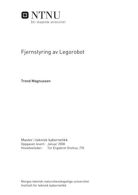 Fjernstyring av Legorobot - NTNU