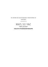 MATL 321 VAC - Index of