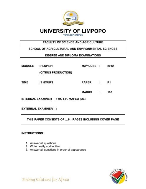 2 - University of Limpopo