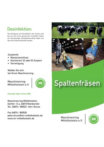 Spaltenfräsen - Maschinenring Mittelholstein eV