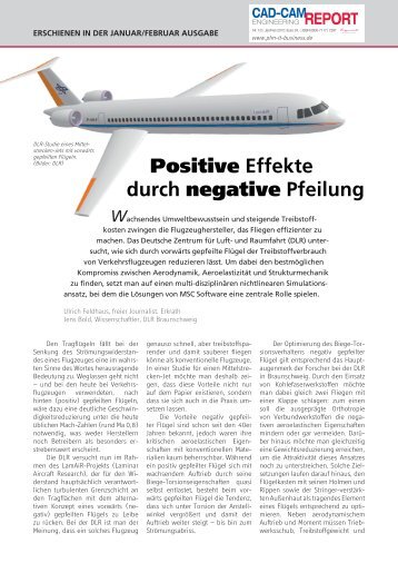 Positive Effekte durch negative Pfeilung - MSC Software