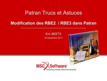 Modification des RBE2 / RBE3 dans Patran - MSC Software