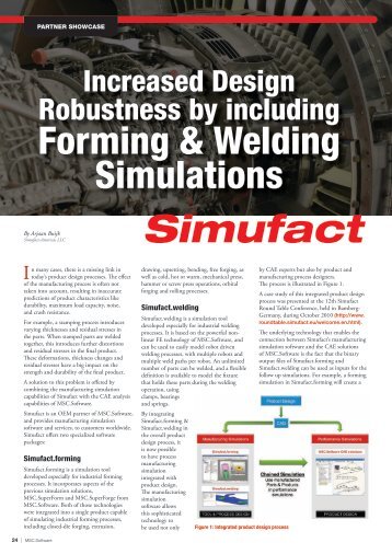 Forming & Welding Simulations Simufact - MSC Software