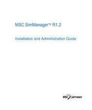 MSC SimManagerTM R1.2 - MSC Software