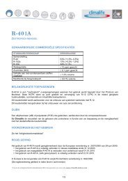 Technische fiche R-401A (.pdf - 101 Ko) - Climalife - Dehon