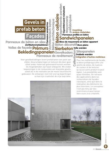 gevels in prefab beton Façades - Febe