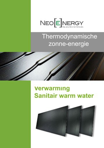 Thermodynamische zonne-energie Verwarming Sanitair ... - EG Power