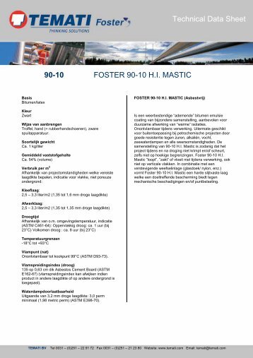 90-10 FOSTER 90-10 H.I. MASTIC Technical Data Sheet - Temati