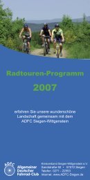 Radtouren-Programm 2007.indd - ADFC Siegen-Wittgenstein