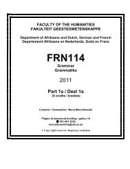 Study guide FRN114 Grammar/Grammatika - Faculty of The ...