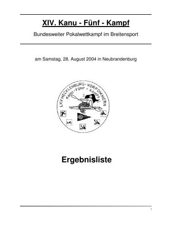 Ergebnisse - Motor Süd Neubrandenburg - Abteilung Kanu