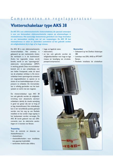 Vlotterschakelaar type AKS 38 - Danfoss