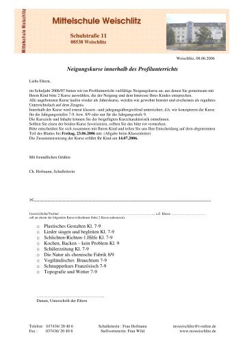Elternbrief 06/07 - Mittelschule Weischlitz