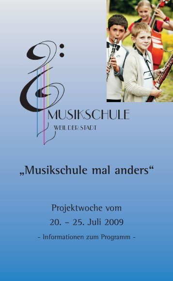 Festschrift Musikschule komplet - Musikschule Weil der Stadt