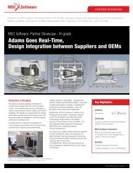 Adams Goes Real-Time, Design Integration ... - MSC Software