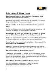 Interview Matze Knop