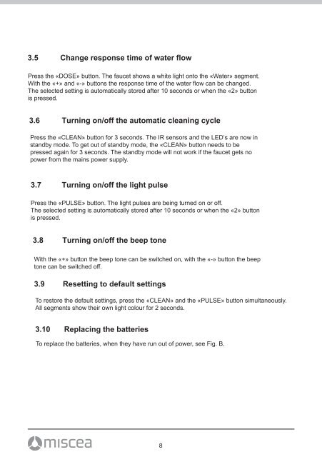 Instruction Manual Remote control «Classic» - Miscea