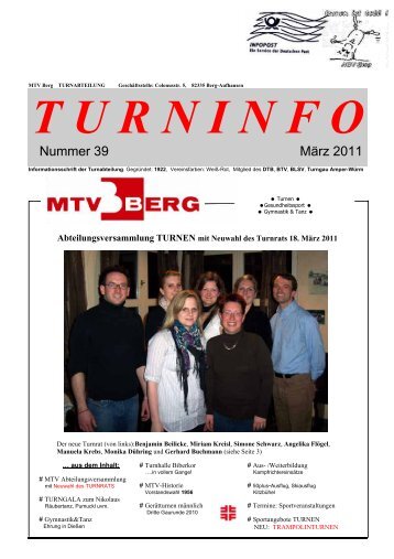 Turninfo Nr. 39 - MTV Berg