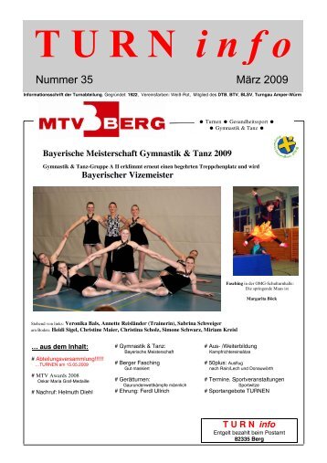 Turninfo Nr. 35 - MTV Berg