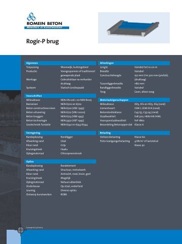 Rogir-P brug - Romein beton