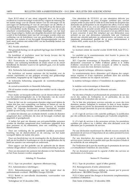 bulletin der aanbestedingen bulletin des adjudications - The Public ...