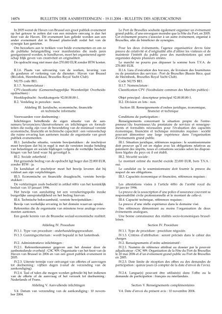 bulletin der aanbestedingen bulletin des adjudications - The Public ...