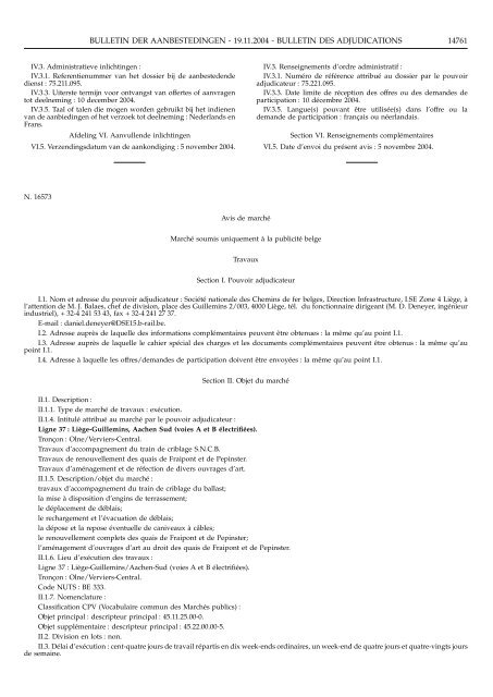 bulletin der aanbestedingen bulletin des adjudications - The Public ...