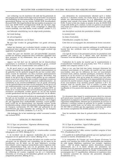 bulletin der aanbestedingen bulletin des adjudications - The Public ...