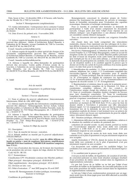 bulletin der aanbestedingen bulletin des adjudications - The Public ...