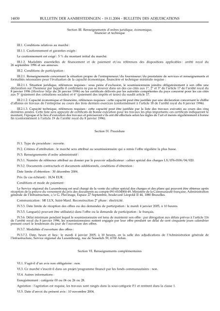 bulletin der aanbestedingen bulletin des adjudications - The Public ...