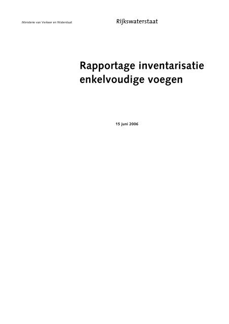 Rapportage inventarisatie enkelvoudige voegen - Curnet