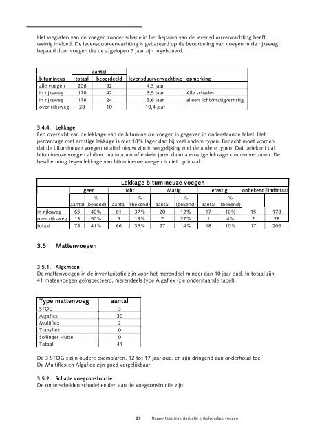 Rapportage inventarisatie enkelvoudige voegen - Curnet