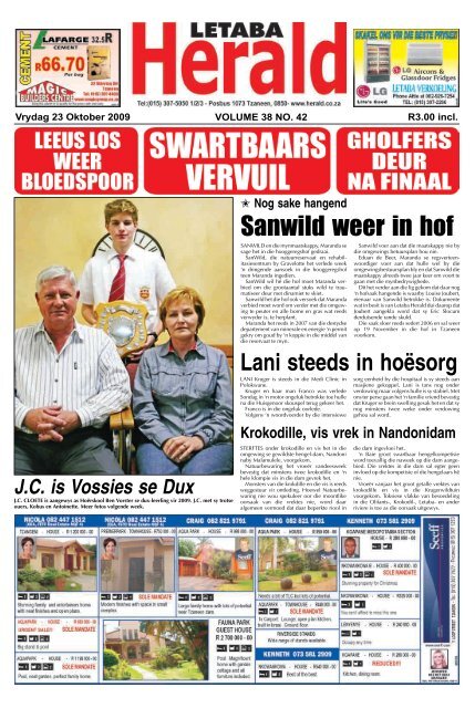 Sanwild weer in hof - Letaba Herald