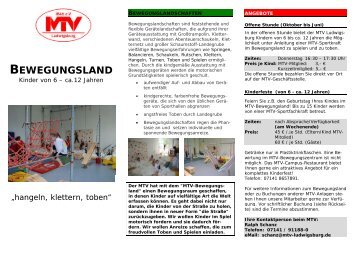 BEWEGUNGSLAND - MTV 1846 eV Ludwigsburg