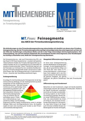 MITTHEMENBRIEF - MIT - Management Intelligenter Technologien ...