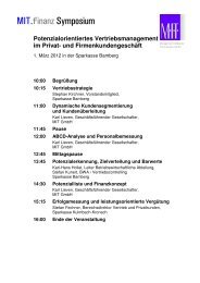 Potenzialorientiertes Vertriebsmanagement im Privat - MIT ...