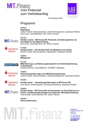 Programm als PDF - MIT - Management Intelligenter Technologien ...